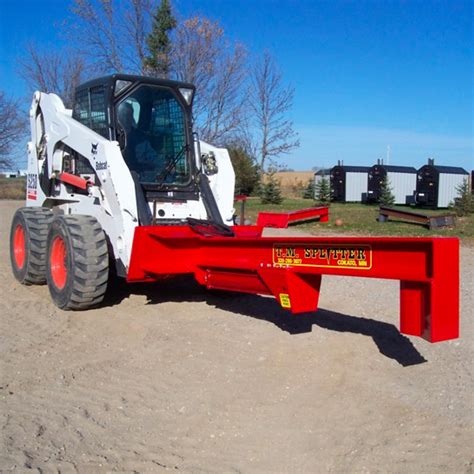 log splitter attachment for skid steer|log splitter attachment for bobcat.